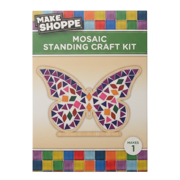 Make Shoppe Other - Make Shoppe Mosaic Standing Craft Kit - Colorful Butterfly